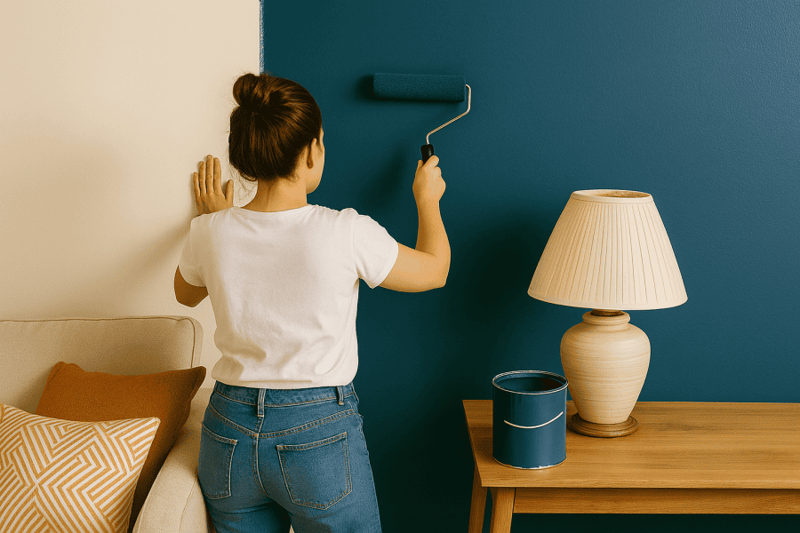 woman-painting-wall-interior-upgrade